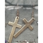 耳钉系列 12 金色十字架（一对）